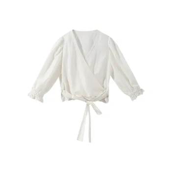 YUMOMO STAR Shirts Women's Linen White