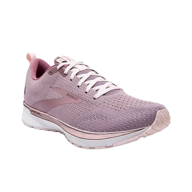 Brooks Revel 4 Anti Slip Wear Resistant Low Top Casual Running Shoes Women's Purple-2