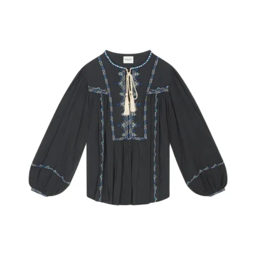 ISABEL MARANT ETOILE Logo Printed Crewneck T Shirt Shirt Women's Black