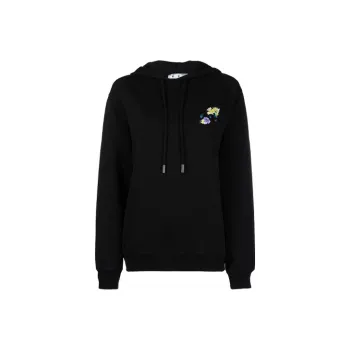 OFF WHITE Check Arrows Hoodie 'Black/White'