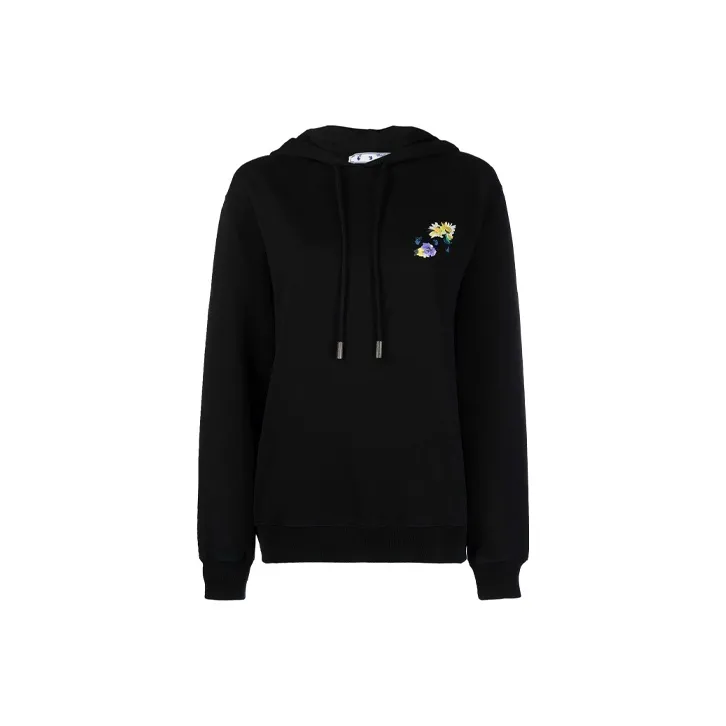 OFF WHITE Check Arrows Hoodie 'Black/White'-0