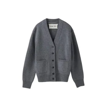 RECTO FW24 RUTH COMPACT KNIT CARDIGAN Sweater Women's Melange Grey/Mixed Color Gray