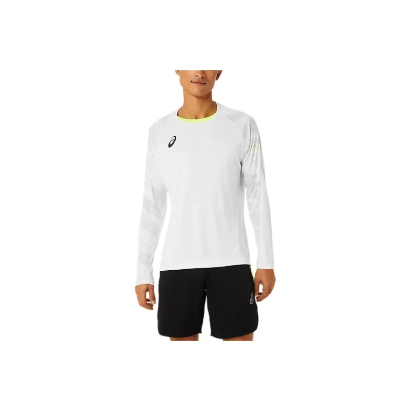 Asics Graphic Long Sleeve Soccer Jersey Men's White-0