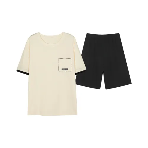 FENTENGCARE Pajama Set Men's Apricot