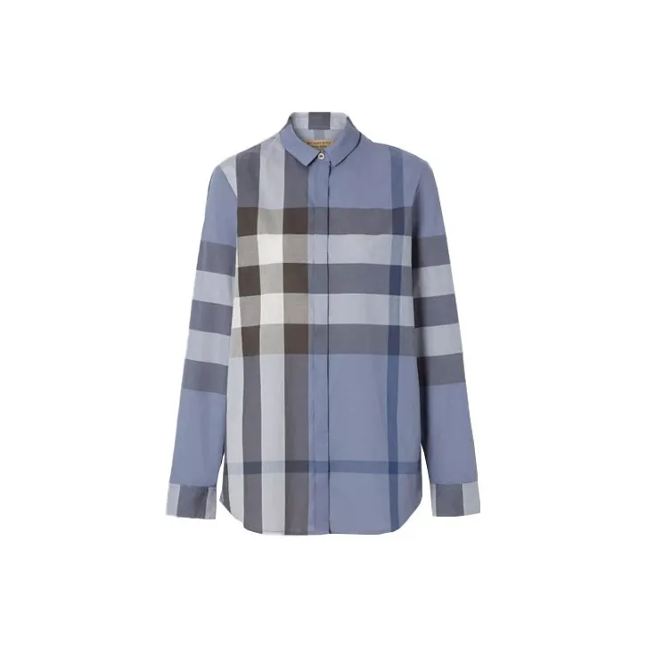 Burberry Shirts Women's Dark Sky Blue-0