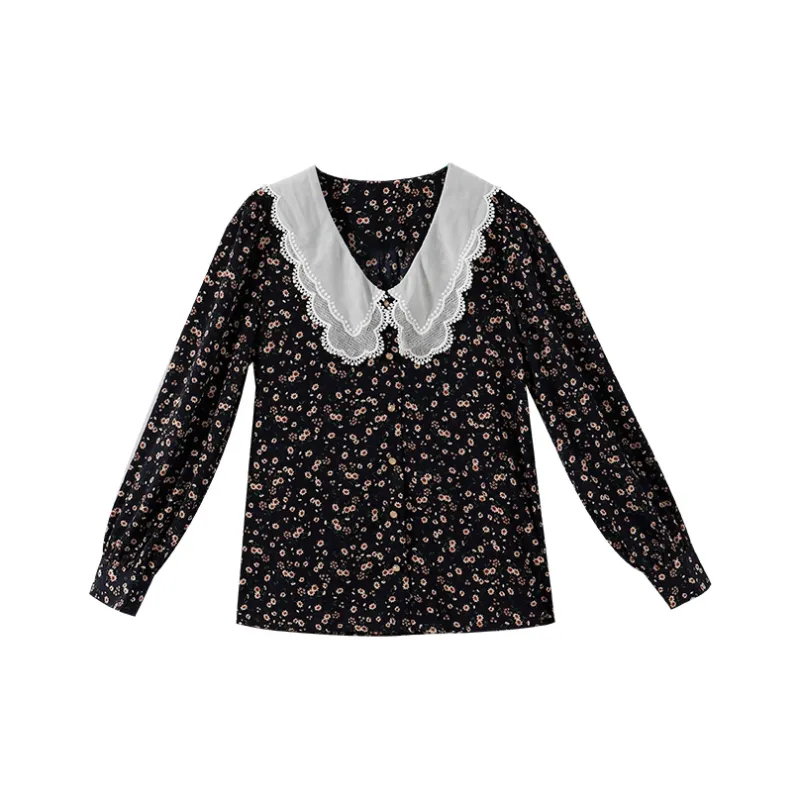 YUMOMO STAR Floral Shirt Summer Fall Spring Women's-2