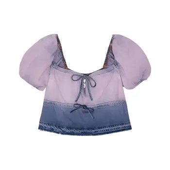 GANNI Future Denim Blouse