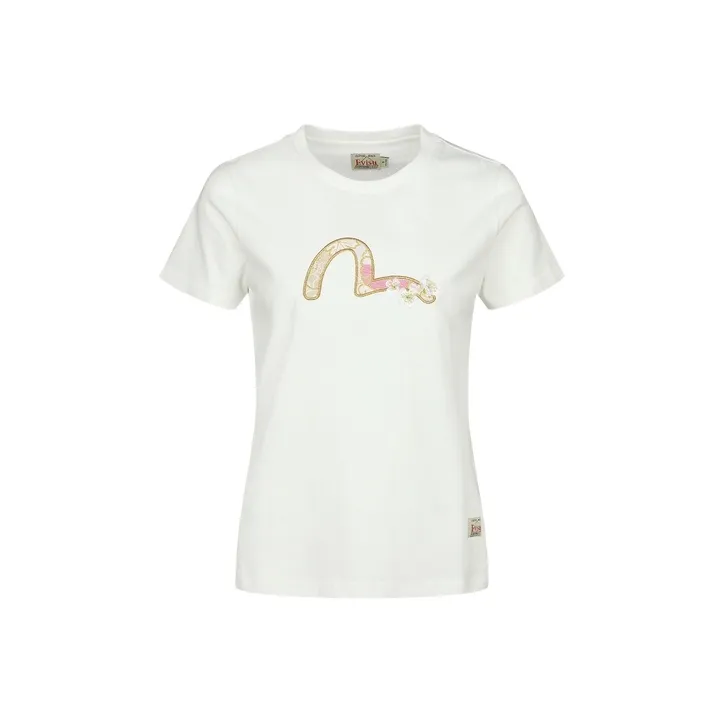 EVISU SS23 Batwing Sleeve T Shirt Women's-0