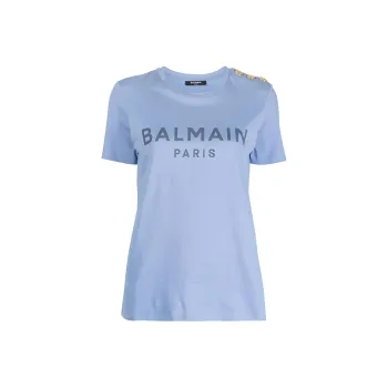 BALMAIN T-Shirts Women's Blue