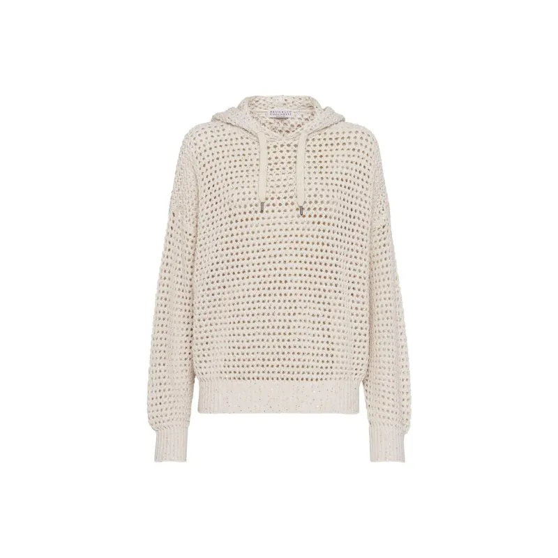 Brunello Cucinelli Open knit Hoodie-0