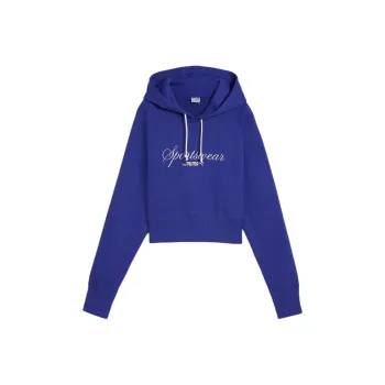 PUMA CLASSICS+RELAXED Hoodie Sweatshirt Women's Blue Purple