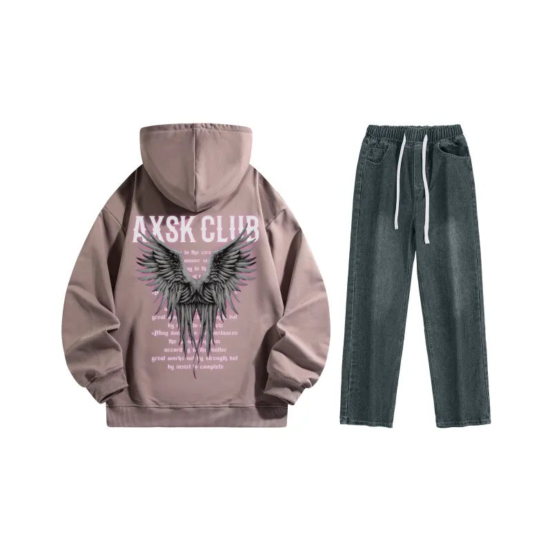 A.X.S.K Sweatshirt Sets Unisex-182