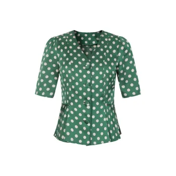 JZ. ANNAKRO Shirts Women's Emerald Green Flower