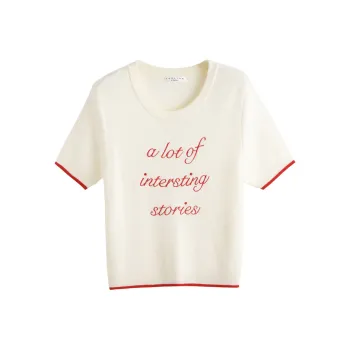 Tonlion T Shirts Women's Ecru