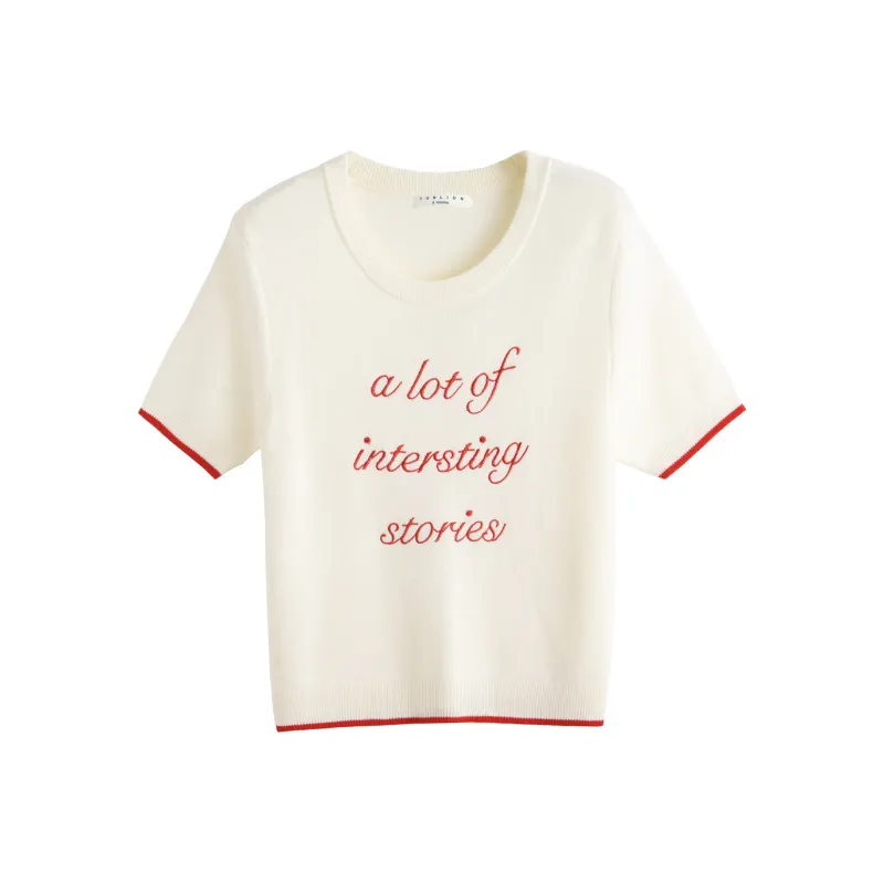 Tonlion T Shirts Women's Ecru-0