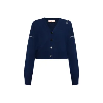 MARNI Cropped Button Up Cardigan