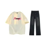 Light Apricot+Black Gray Jeans