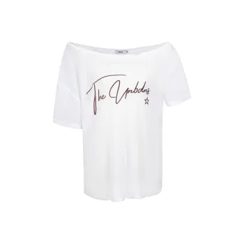 JASONWOOD Drop Shoulder Sleeve T Shirt Women's White