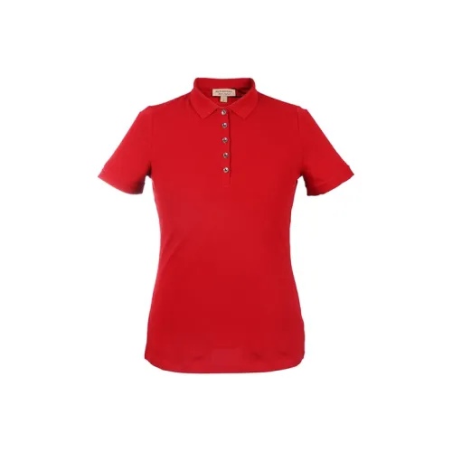 Burberry Polo Shirts Women's Red