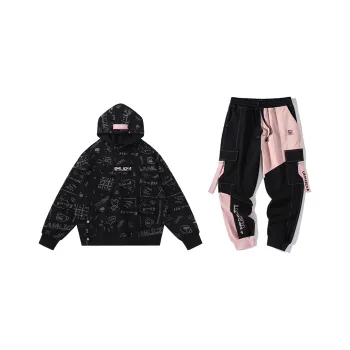 LAMLICKA Sweatshirt Set Unisex Black
