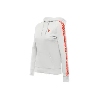 DAINESE HOODIE STRIPES Sweatshirt Women's Light Gray-Red