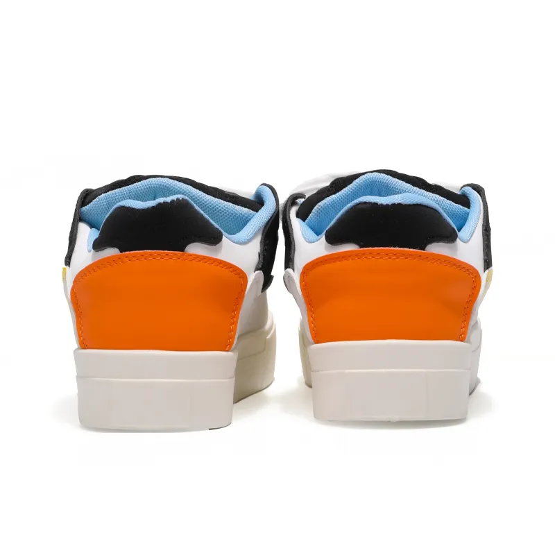 Yang Nianhua Slip Resistant, Abrasion Resistant, Breathable Low Top Casual Shoes Women's White Blue Orange-3