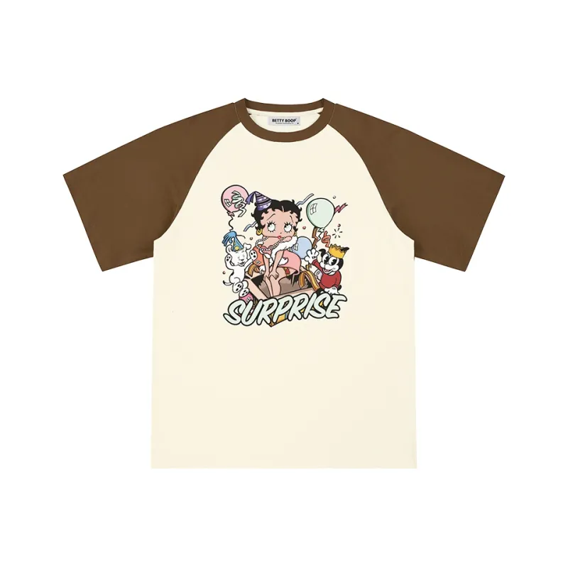 BETTY BOOP Raglan Sleeve T Shirt Unisex-6