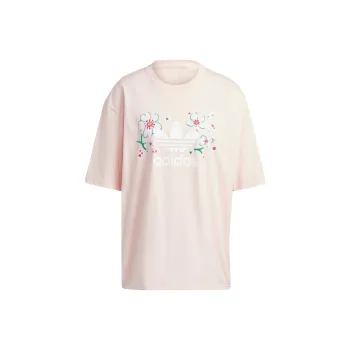Adidas Originals Oversized Tee Drop Shoulder Sleeve T Shirt Women's Pink