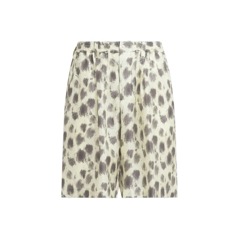 MARNI Printed Silk Bermuda Shorts-0