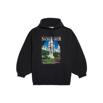 Balenciaga Sacré Cœur Sport Hoodie 'Black'