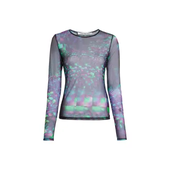 CALVIN KLEIN T-Shirt Women's Surreal Landscape Europe Version