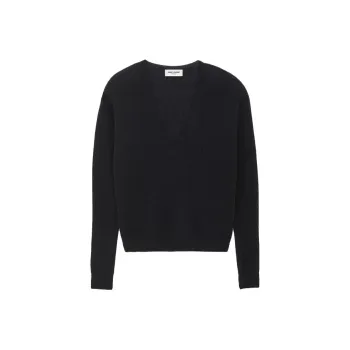 SAINT LAURENT V-Neck Knitted Jumper
