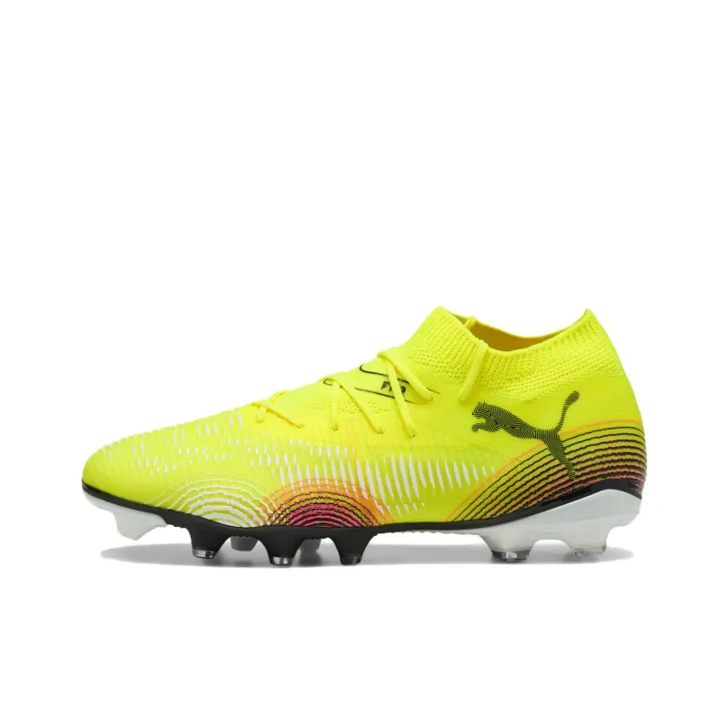 PUMA FUTURE 8 MATCH AG Short Rubber Studs FG Long Rubber Studs Anti Slip Wear Resistant Soccer Shoes Men's Yellow-0
