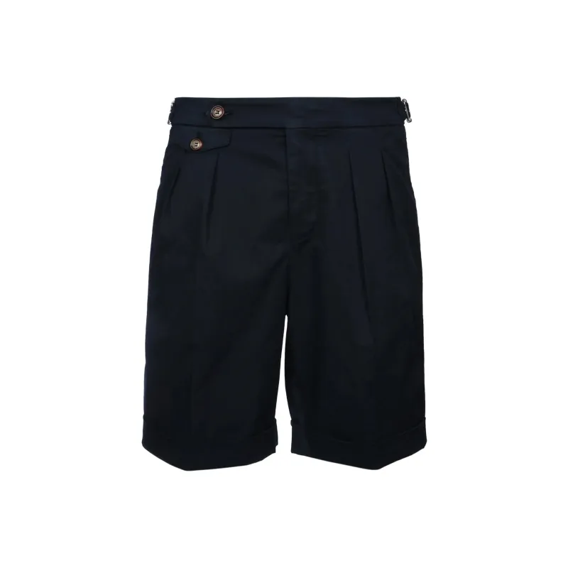 Brunello Cucinelli Garment Dyed Gabardine Bermuda Shorts-0