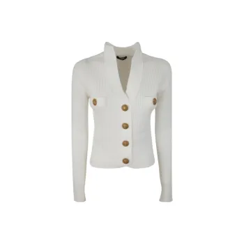 BALMAIN Ribbed Knit Cardigan