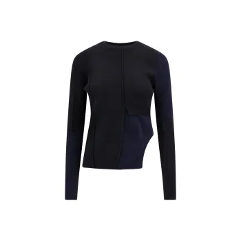 MM6 Maison Margiela Crewneck Deconstructed Knitted Jumper