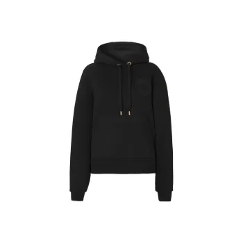Burberry Logo Embroidered Hoodie Black