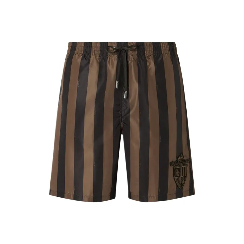 FENDI Striped Drawstring Swim Shorts-0