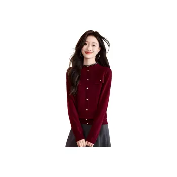 Korean Style Sweater Women's Ancora Red