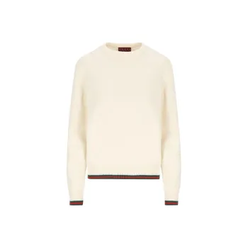 GUCCI Trim Detailed Crewneck Knit Sweater