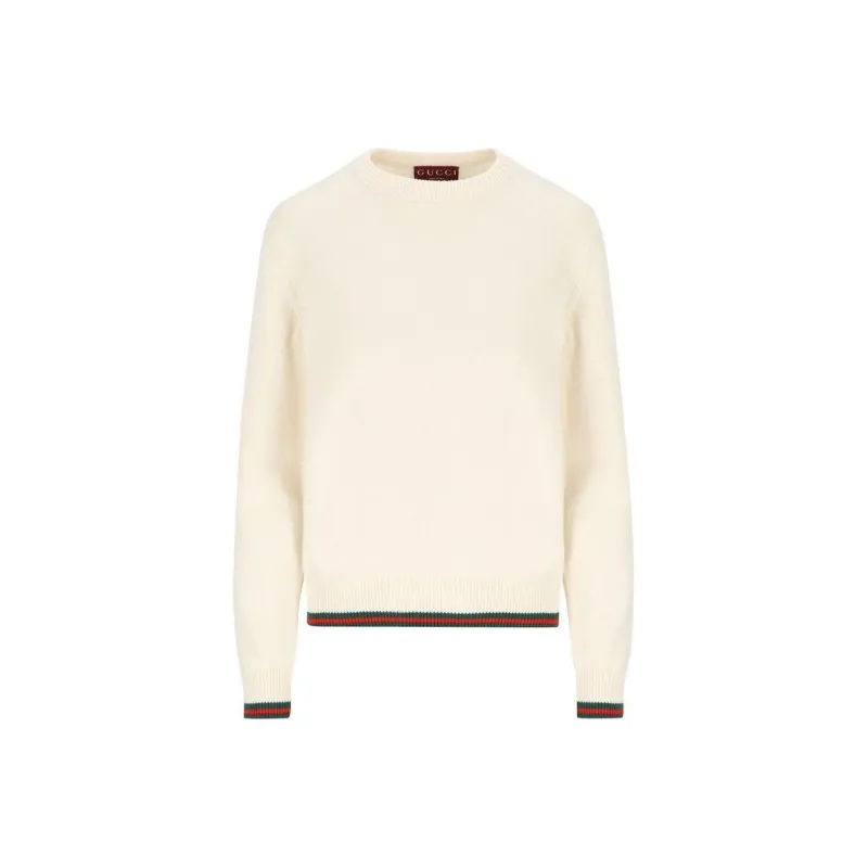 GUCCI Trim Detailed Crewneck Knit Sweater-0