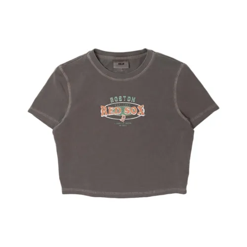 MLB Preppy Style Collection Boston Red Sox T Shirt Women's Light Brown