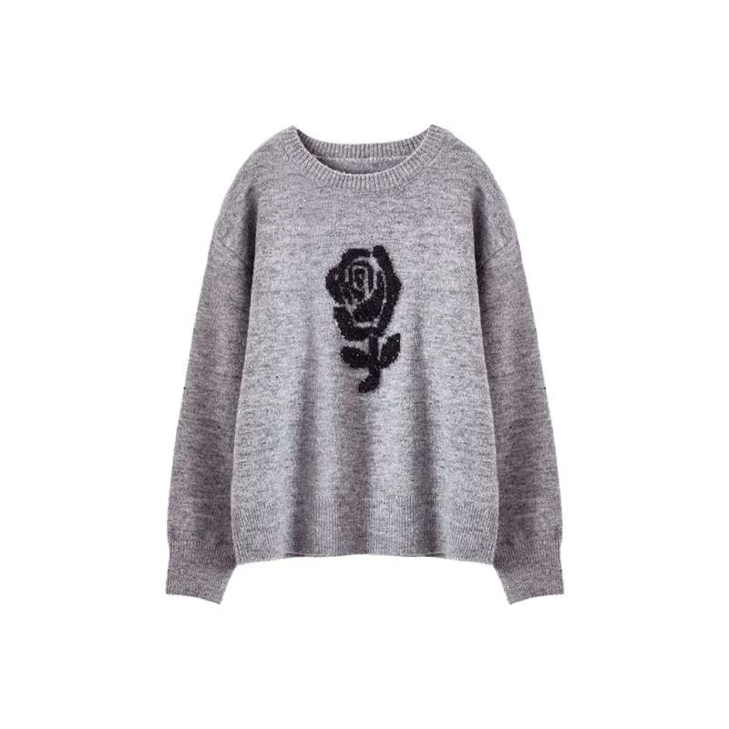 XIANGYING Sweaters Women's Gray-0