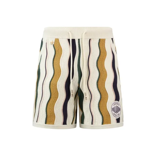 Palladium Casual Shorts Unisex White Purple Stripes Wave