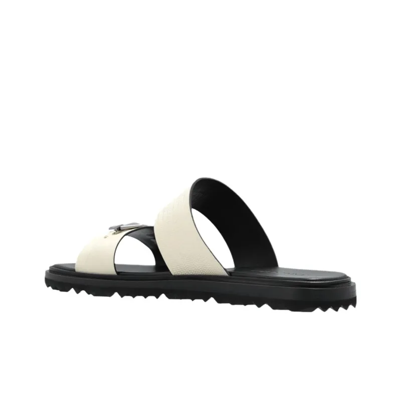 Jimmy Choo Slide Slippers Women's Beige Yellow-3