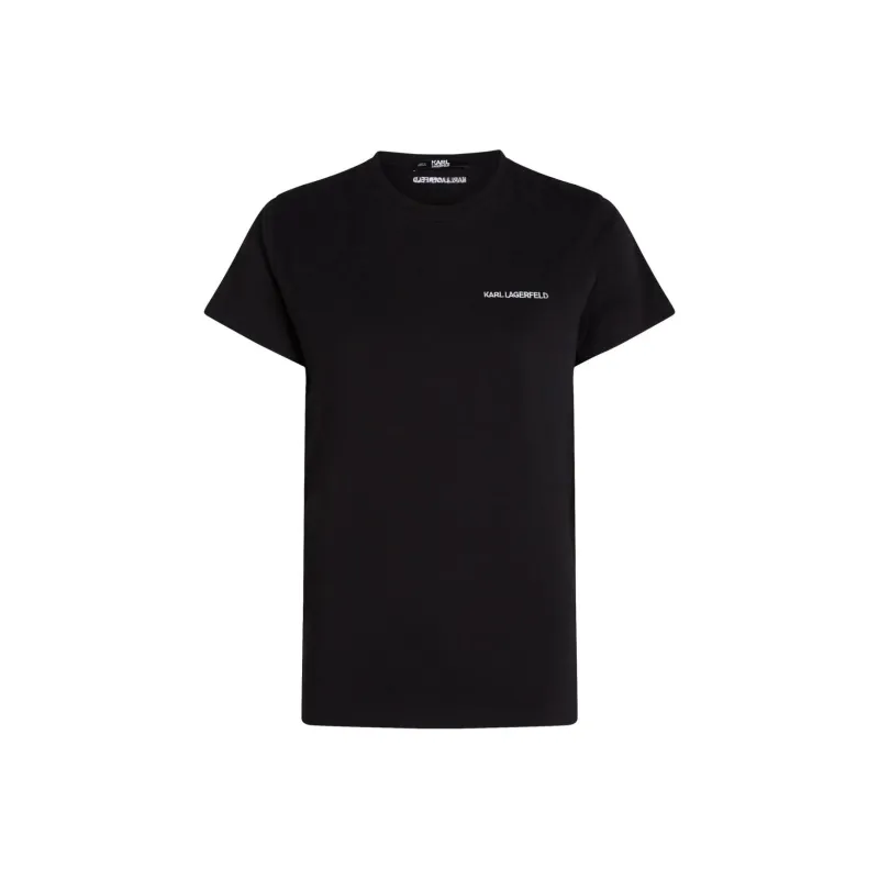 KARL LAGERFELD / Karl Lagerfeld Jeans Logo embroidered Organic cotton T shirt-0
