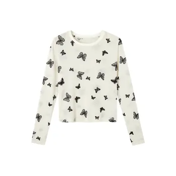 HDFULERN T Shirts Women's Ecru