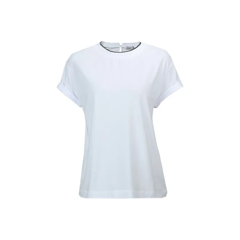 Brunello Cucinelli Chain Trim Crewneck T Shirt-0