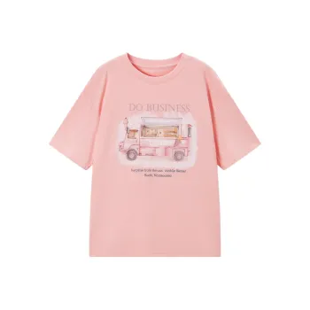 EICHITOO Drop Shoulder Sleeve T Shirt Women's Pink