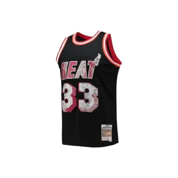NBA Alonzo Mourning Black Miami Basketball Jerseys Men's Black